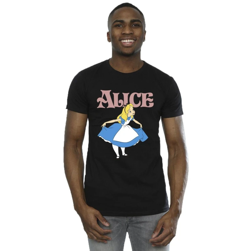 Image of Disney Men Alice In Wonderland Take A Bow T-Shirt in Black Size: Small Black S Male 5063283626010
