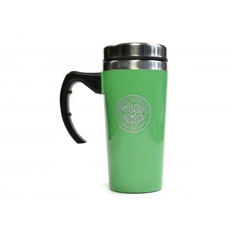 Image of Celtic FC Aluminum Thermos Style Travel Mug Green