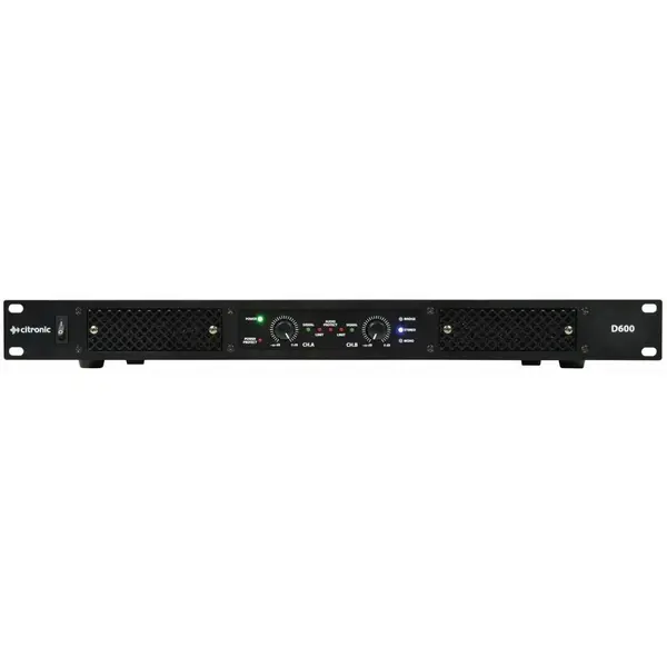 Image of Citronic Citronic D600 Class-D Stereo Rack Mount Power Amplifier 2 x 300W RMS AVS-226155