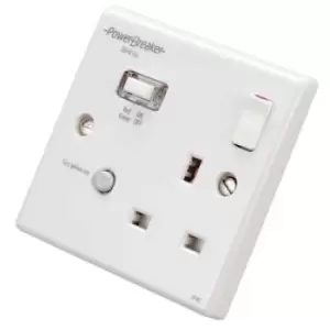 Image of Powerbreaker 13A 1 Gang Type A Passive Rcd Socket - K21-WP