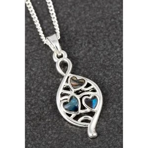 Image of Mother of Pearl Modern Teardrop Silver Plated Necklace