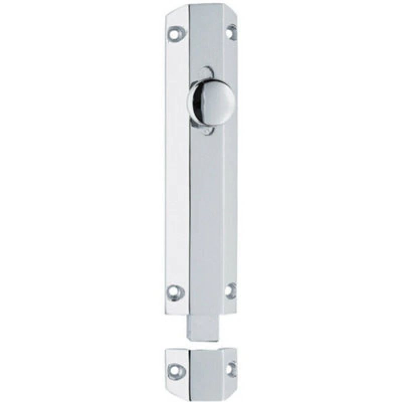 Image of Loops Surface Mounted Flat Sliding Door Bolt Lock 152 x 35mm Polished Chrome Multi unisex