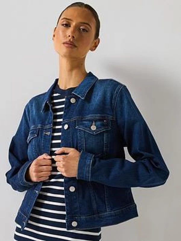 Image of Tommy Hilfiger Denim Jacket dark blue denim Women 6;8;10