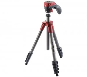 Image of Manfrotto Compact Action Red Tripod Red