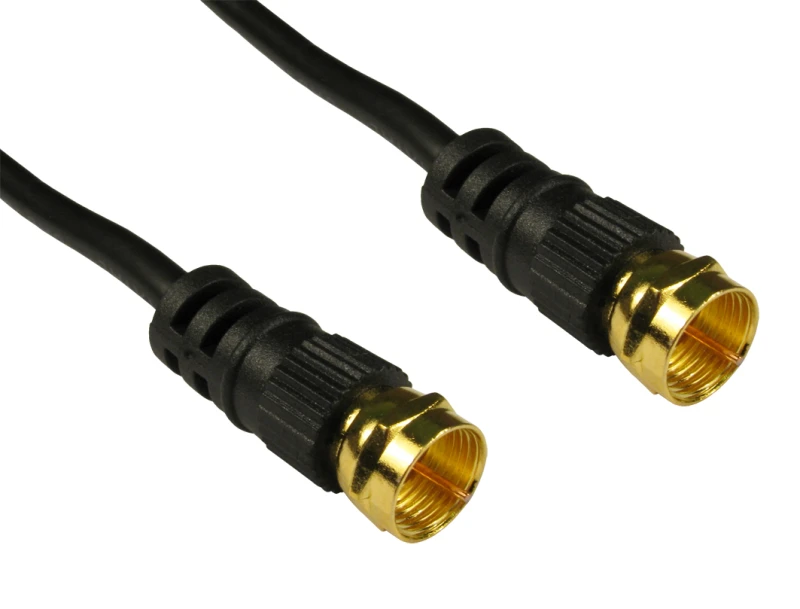 Image of Cables Direct Coaxial F 1m coaxial cable Black