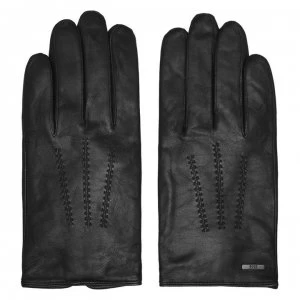Image of BOSS Hainz Leather Gloves - Black 001