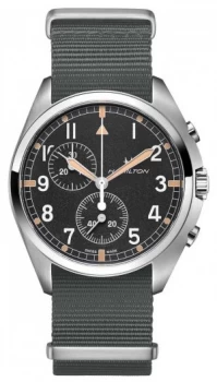 Image of Hamilton Khaki Aviation Pilot Pioneer Grey Nato Strap Watch