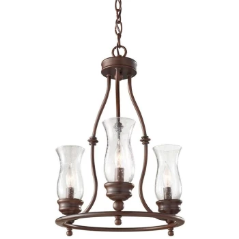 Image of Elstead - Pickering Lane - Multi Arm Chandelier 3 Light Antique Bronze Finish, E14