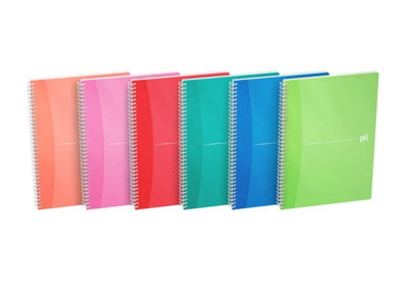 Image of Oxford St-7475496 My Colours Twin Wire A4 Polypropylene Notebook, 180 Pages, , Pack Of 5