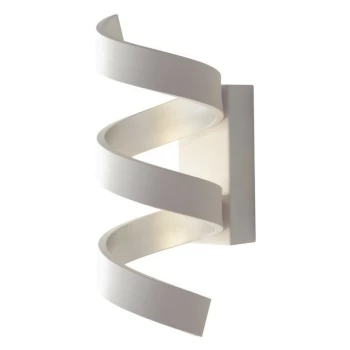 Image of Fan Europe Lighting - Fan Europe Helix - Integrated LED Swirl Effect Wall Lamp, White, Silver, 4000K