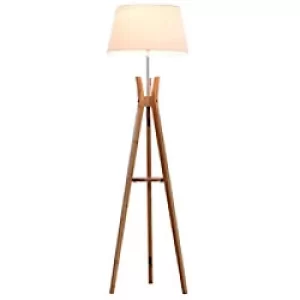 Image of HOMCOM Floor Lamp Cream 450 x 450 x 1,560 mm