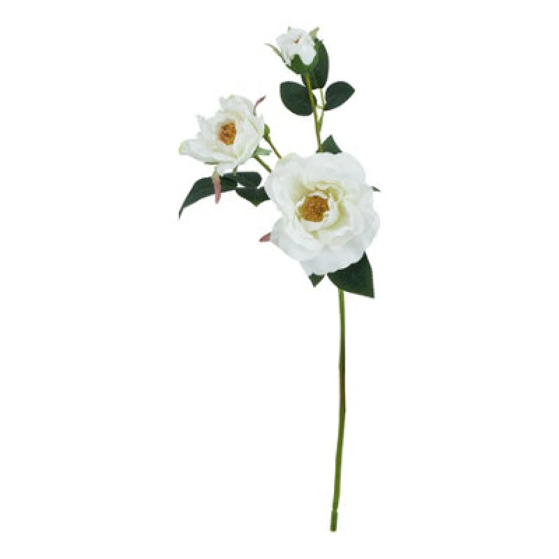 Image of Hill Interiors The Natural Garden Collection Tea Rose Artificial Flower White (One Size)