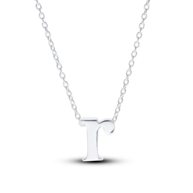 Image of Be You Sterling Silver lowercase Initial Necklace Silver female R