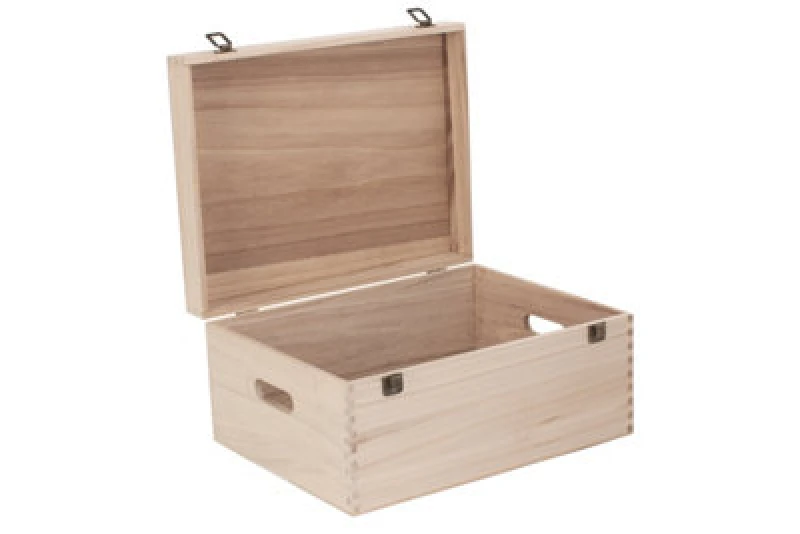 Image of Red Hamper Wb003U Wood 40Cm Wooden Bottle Carrier Box