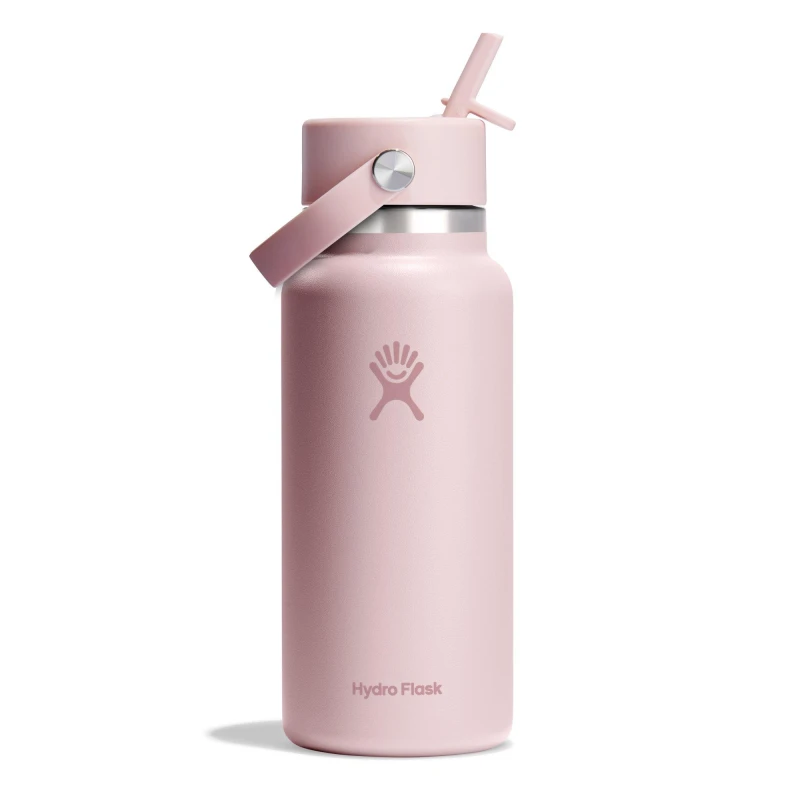 Image of Hydro Flask Wide Mouth Water Bottle 946 ml (32 oz) with Flex Straw Cap Trillium unisex One Size