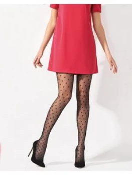 Image of Pretty Polly Diamond Heart Tights - Black, Women