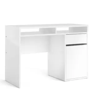 Image of Function Plus Desk 1 Door 1 Drawer In White
