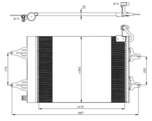 Image of NRF 35480 Air Conditioning Condenser OE 5Z0820411,6Q0820411,6Q0820411B,6Q0820411E
