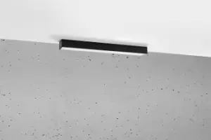 Image of Pinne Integrated LED 65cm Linear Flush Light Black 3000K