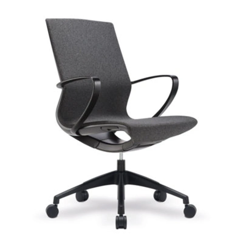 Image of Aeros Nautilus Designs Aeros Medium Back Executive Task Office Chair With Weight Activated Auto Balance Mechanism and Fixed Arms Black - BCF/U370/BK B