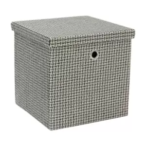 Image of Jvl Silva Foldable Fabric Storage Box With Lid, Grey