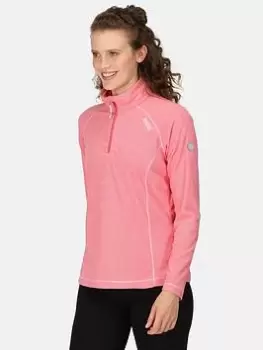Image of Regatta Montes 1/4 Zip Fleece Top - Pink, Size 20, Women