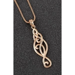 Image of Celtic Flame Rose Gold Plated Necklace