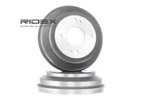 Image of RIDEX Brake Drum Rear Axle 123B0055 Rear Brakes,Drum Brake HONDA,ROVER,CRX III (EH, EG),CRX II (ED, EE),CIVIC V Hatchback (EG)