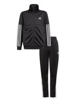 Image of adidas Boys Team Tracksuit - Black, Size 7-8 Years