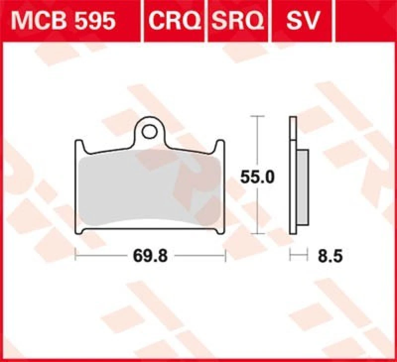 Image of TRW Lucas Brake pad MCB595