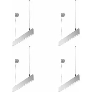 Image of 4 pack Slim Commercial Suspension Light - 610mm x 20mm - 25W Cool White led