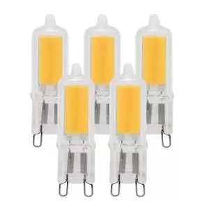 Image of 2 Watts G9 LED Bulb Clear Capsule Warm White Non-Dimmable, Pack of 5