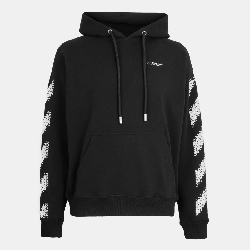 Image of Off White Mens Skate Pull Over Hoodie Black-White male XS