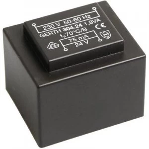 Image of PCB mount transformer 1 x 230 V 1 x 6 V AC 1.80 VA 300 mA