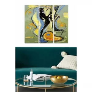 Image of MDF18034246 Multicolor Decorative MDF Painting (3 Pieces)