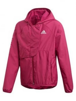 Image of Adidas Girls Wind Ready Wind Breaker - Purple