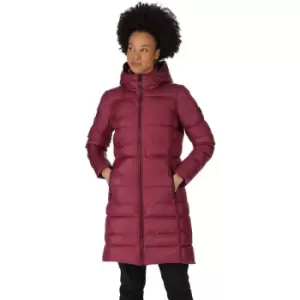 Image of Regatta Womens Pandia II Long Length Padded Hooded Coat 12 - Bust 36' (92cm)