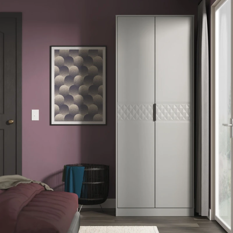 Image of Ready Assembled 2 U Islay 2 Door Wardrobe (Ready Assembled) in Dark Grey Dark Grey Unisex