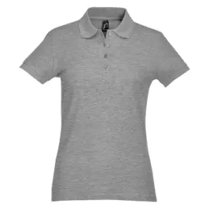 Image of SOLS Womens/Ladies Passion Pique Short Sleeve Polo Shirt (M) (Grey Marl)