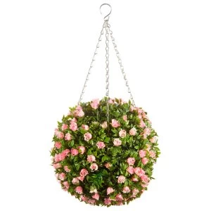Image of Smart Garden Topiary Pink Rose Ball 30cm