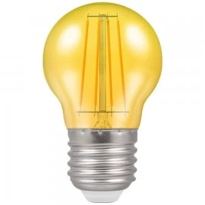 Image of Crompton LED Filament Harlequin Round ES E27 4W - Yellow