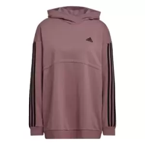 Image of adidas Essentials Cotton 3-Stripes Hoodie (Maternity) Wom - Wonder Oxide / Black