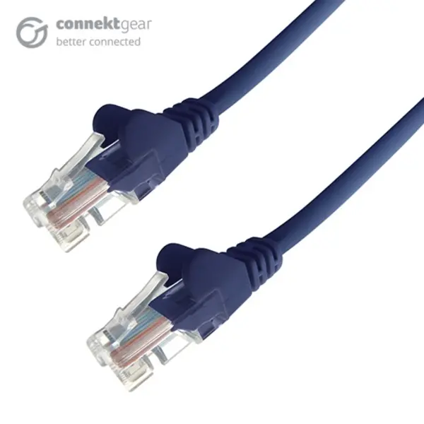 Image of Connekt Gear 5m RJ45 CAT5e UTP Stranded Flush Moulded Network Cable - 24AWG - Blue