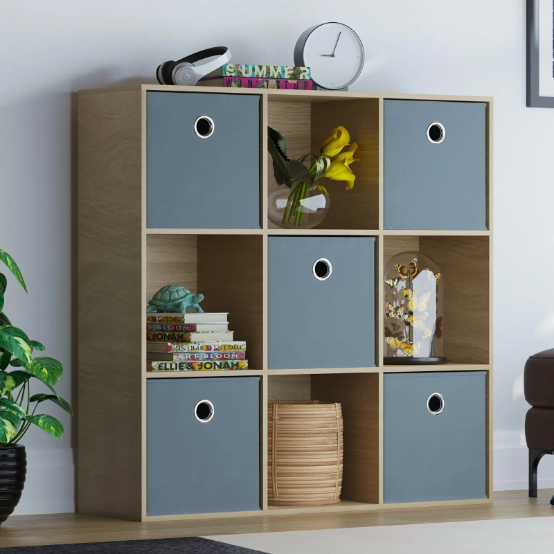 Image of Lassic 3x3 Cube Storage Unit (O) + Set of 5 Storage Cubes Grey unisex 3x3