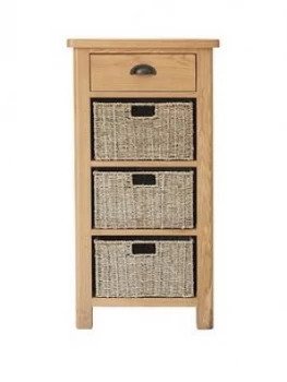 Image of K-Interiors Shelton 1 Drawer, 3 Basket Sideboard