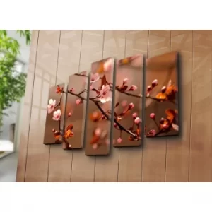 Image of 5PATK-28 Multicolor Decorative Canvas Painting (5 Pieces)