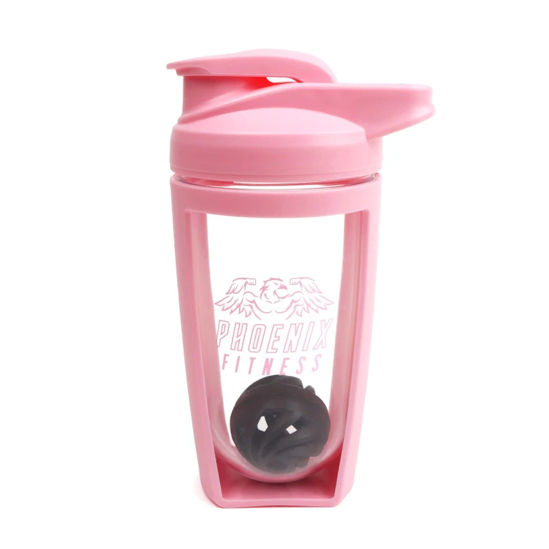 Image of Phoenix Fitness Protein Shaker Bottles Pink unisex 600ml