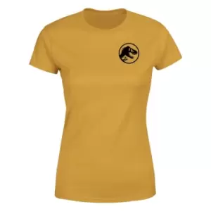 Image of Jurassic Park Black Logo Womens T-Shirt - Mustard - M