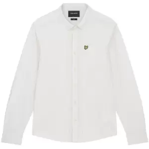 Image of Lyle and Scott Long Sleeve Gingham Shirt - White
