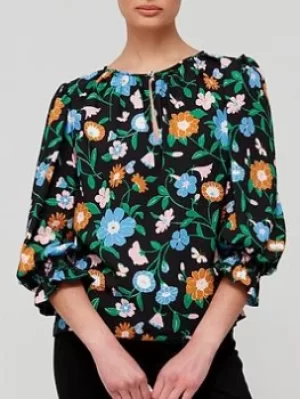 Image of Kate Spade New York Floral Garden Smocked Top
